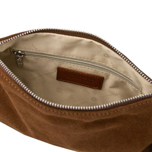 Nomade - Suede leather fringe clutch